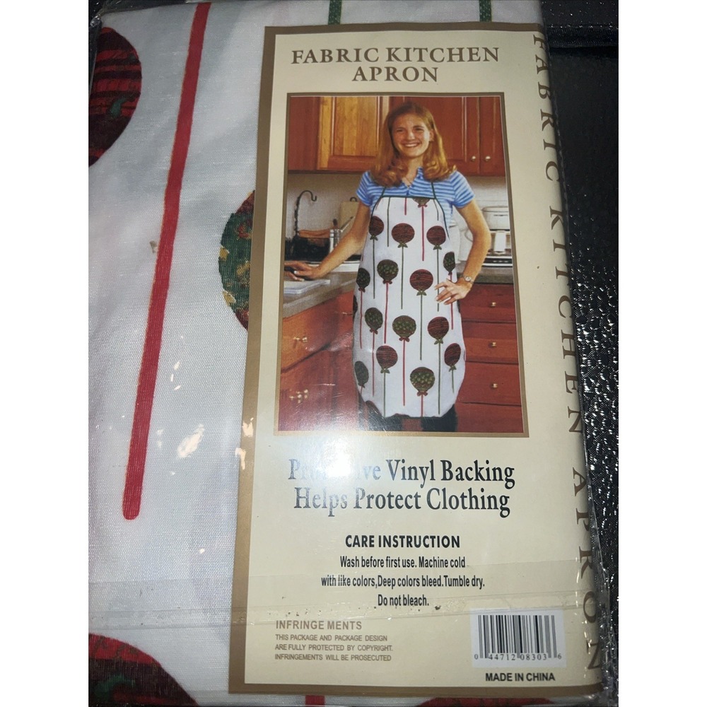 Fabric Apron With Vinyl Lining, Ornament Design